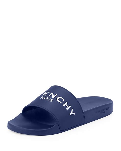 givenchy blue fur slides|givenchy sandals size 35.